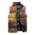 Kenya Safari Christmas Sleeveless Puffer Jacket Black Santa Riding Rhinoceros - Heri ya Krismasi - Wonder Print Shop