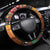 Kenya Safari Christmas Steering Wheel Cover Black Santa Riding Rhinoceros - Heri ya Krismasi - Wonder Print Shop