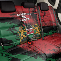 Kenya Independence Day Back Car Seat Cover 61st Anniversary - Coat Of Arms - Wonder Print Shop