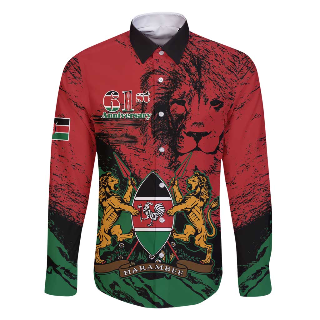 Kenya Independence Day Family Matching Short Sleeve Bodycon Dress and Hawaiian Shirt 61st Anniversary - Coat Of Arms - Wonder Print Shop