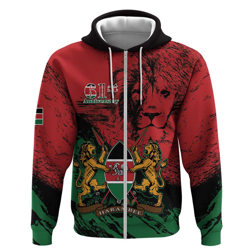 Kenya Independence Day Hoodie 61st Anniversary - Coat Of Arms - Wonder Print Shop