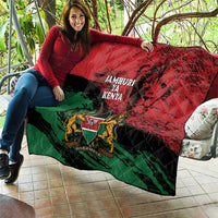 Kenya Independence Day Quilt 61st Anniversary - Coat Of Arms - Wonder Print Shop