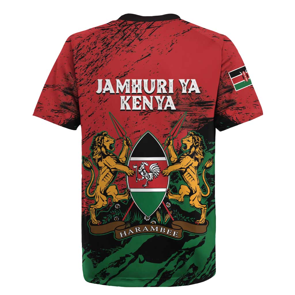 Kenya Independence Day Rugby Jersey 61st Anniversary - Coat Of Arms - Wonder Print Shop
