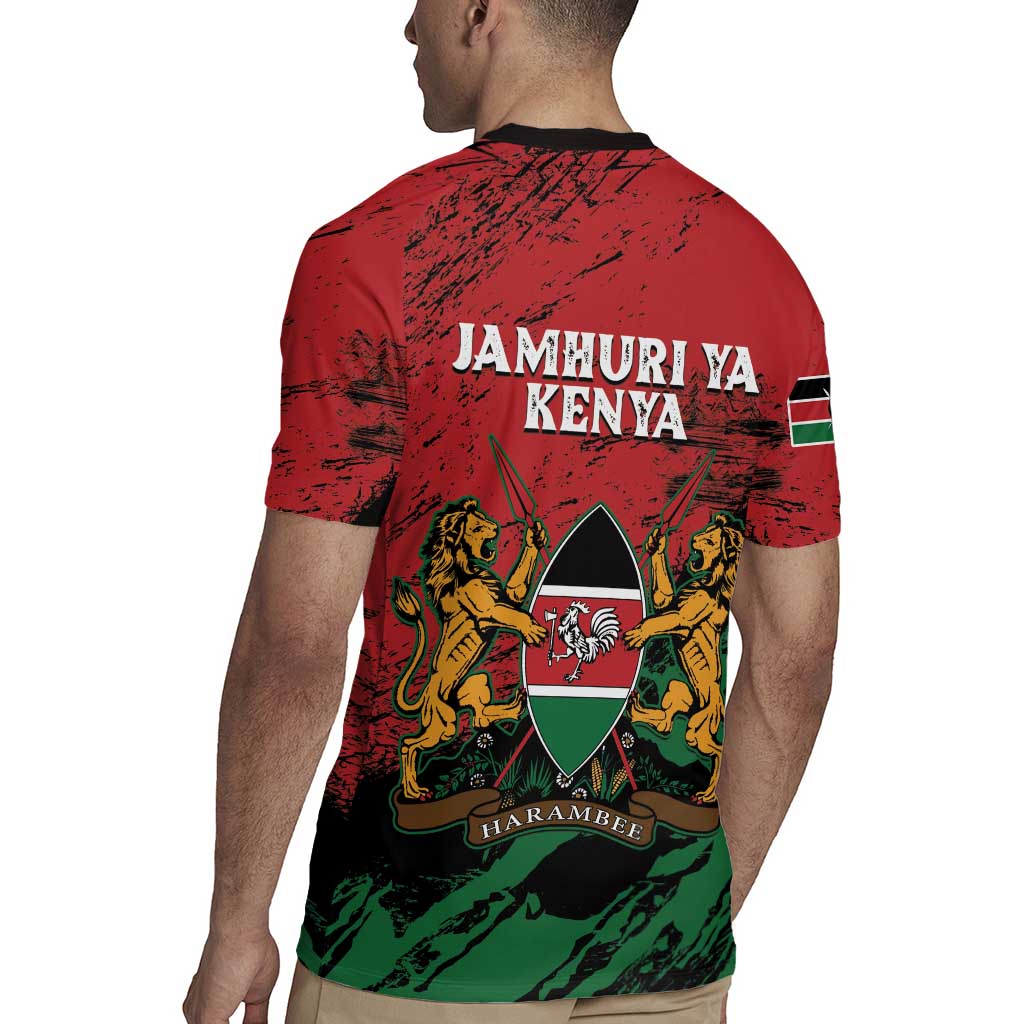 Kenya Independence Day Rugby Jersey 61st Anniversary - Coat Of Arms - Wonder Print Shop