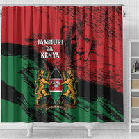 Kenya Independence Day Shower Curtain 61st Anniversary - Coat Of Arms