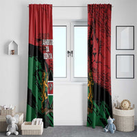 Kenya Independence Day Window Curtain 61st Anniversary - Coat Of Arms - Wonder Print Shop