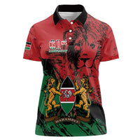 Kenya Independence Day Women Polo Shirt 61st Anniversary - Coat Of Arms - Wonder Print Shop