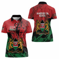 Kenya Independence Day Women Polo Shirt 61st Anniversary - Coat Of Arms - Wonder Print Shop
