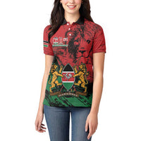 Kenya Independence Day Women Polo Shirt 61st Anniversary - Coat Of Arms - Wonder Print Shop
