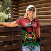 Kenya Independence Day Women Polo Shirt 61st Anniversary - Coat Of Arms - Wonder Print Shop