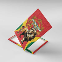 Personalised Morocco Proclamation Day Canvas Wall Art Barbary Lion Mix Islamic Pattern - Wonder Print Shop