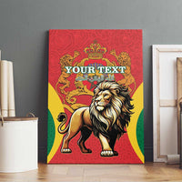 Personalised Morocco Proclamation Day Canvas Wall Art Barbary Lion Mix Islamic Pattern - Wonder Print Shop