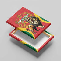 Personalised Morocco Proclamation Day Canvas Wall Art Barbary Lion Mix Islamic Pattern - Wonder Print Shop