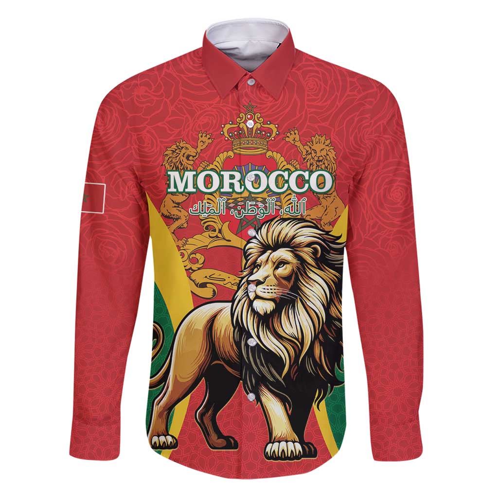 Personalised Morocco Proclamation Day Family Matching Puletasi and Hawaiian Shirt Barbary Lion Mix Islamic Pattern - Wonder Print Shop
