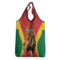 Personalised Morocco Proclamation Day Grocery Bag Barbary Lion Mix Islamic Pattern