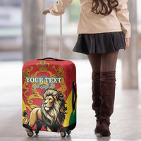 Personalised Morocco Proclamation Day Luggage Cover Barbary Lion Mix Islamic Pattern - Wonder Print Shop