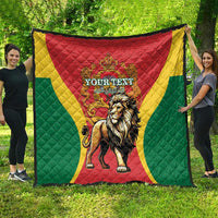 Personalised Morocco Proclamation Day Quilt Barbary Lion Mix Islamic Pattern - Wonder Print Shop