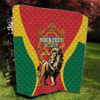 Personalised Morocco Proclamation Day Quilt Barbary Lion Mix Islamic Pattern - Wonder Print Shop