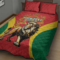 Personalised Morocco Proclamation Day Quilt Bed Set Barbary Lion Mix Islamic Pattern - Wonder Print Shop