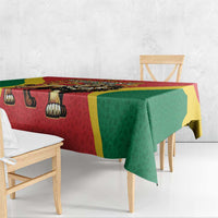 Personalised Morocco Proclamation Day Tablecloth Barbary Lion Mix Islamic Pattern - Wonder Print Shop