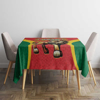 Personalised Morocco Proclamation Day Tablecloth Barbary Lion Mix Islamic Pattern - Wonder Print Shop