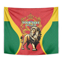 Personalised Morocco Proclamation Day Tapestry Barbary Lion Mix Islamic Pattern - Wonder Print Shop
