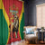 Personalised Morocco Proclamation Day Window Curtain Barbary Lion Mix Islamic Pattern - Wonder Print Shop