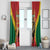 Personalised Morocco Proclamation Day Window Curtain Barbary Lion Mix Islamic Pattern - Wonder Print Shop
