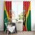 Personalised Morocco Proclamation Day Window Curtain Barbary Lion Mix Islamic Pattern - Wonder Print Shop