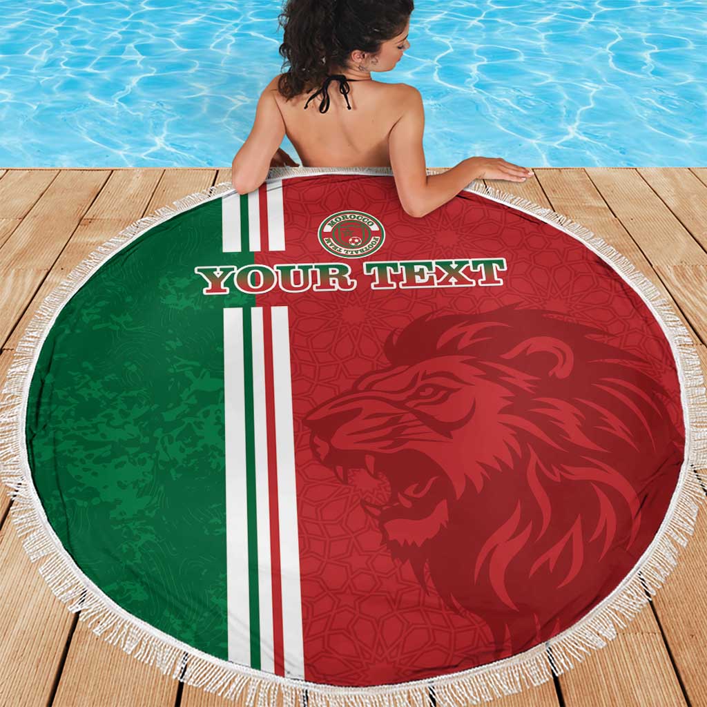 Custom Morocco Football Beach Blanket Go Atlas Lions - Wonder Print Shop