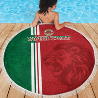 Custom Morocco Football Beach Blanket Go Atlas Lions - Wonder Print Shop