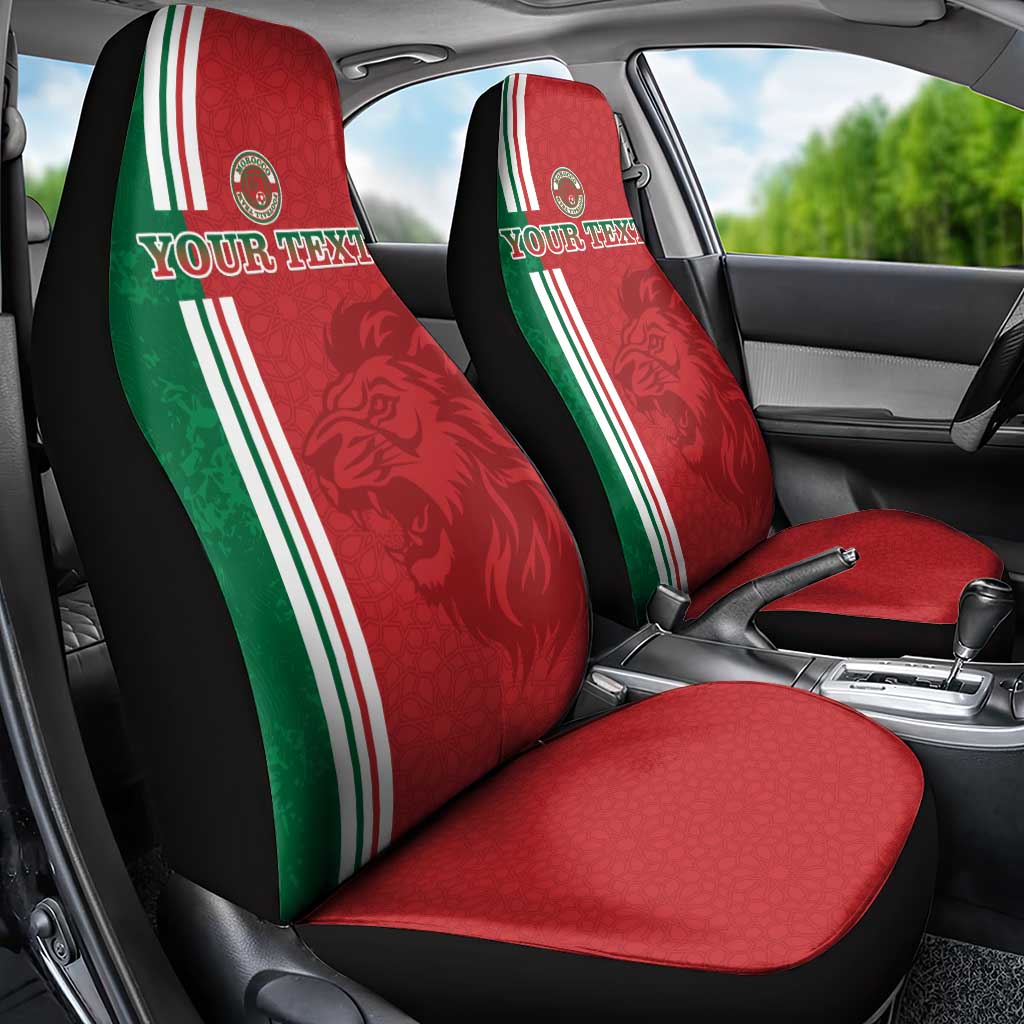 Custom Morocco Football Car Seat Cover Go Atlas Lions - Wonder Print Shop