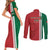 Custom Morocco Football Couples Matching Short Sleeve Bodycon Dress and Long Sleeve Button Shirt Go Atlas Lions - Wonder Print Shop