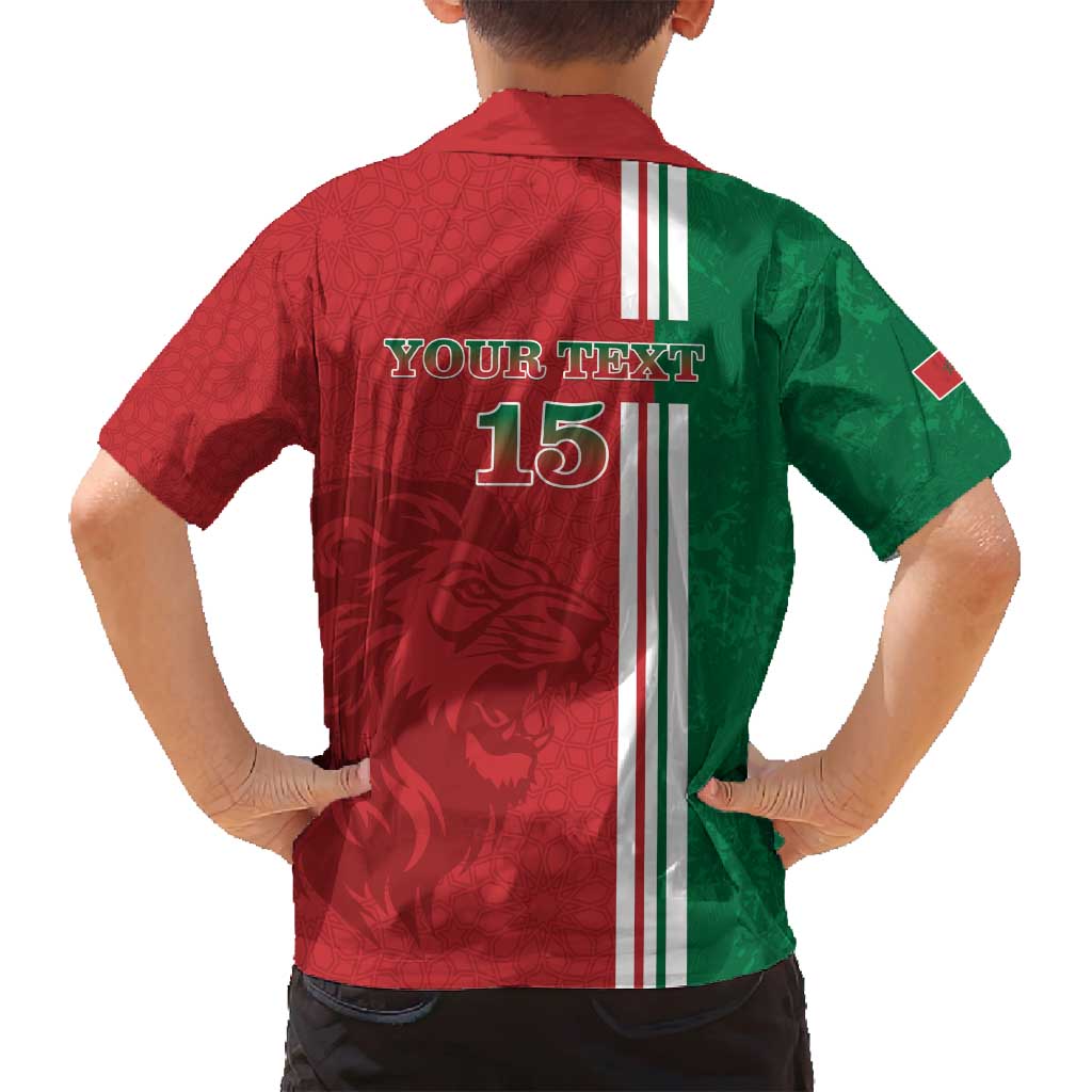 Custom Morocco Football Family Matching Puletasi and Hawaiian Shirt Go Atlas Lions - Wonder Print Shop