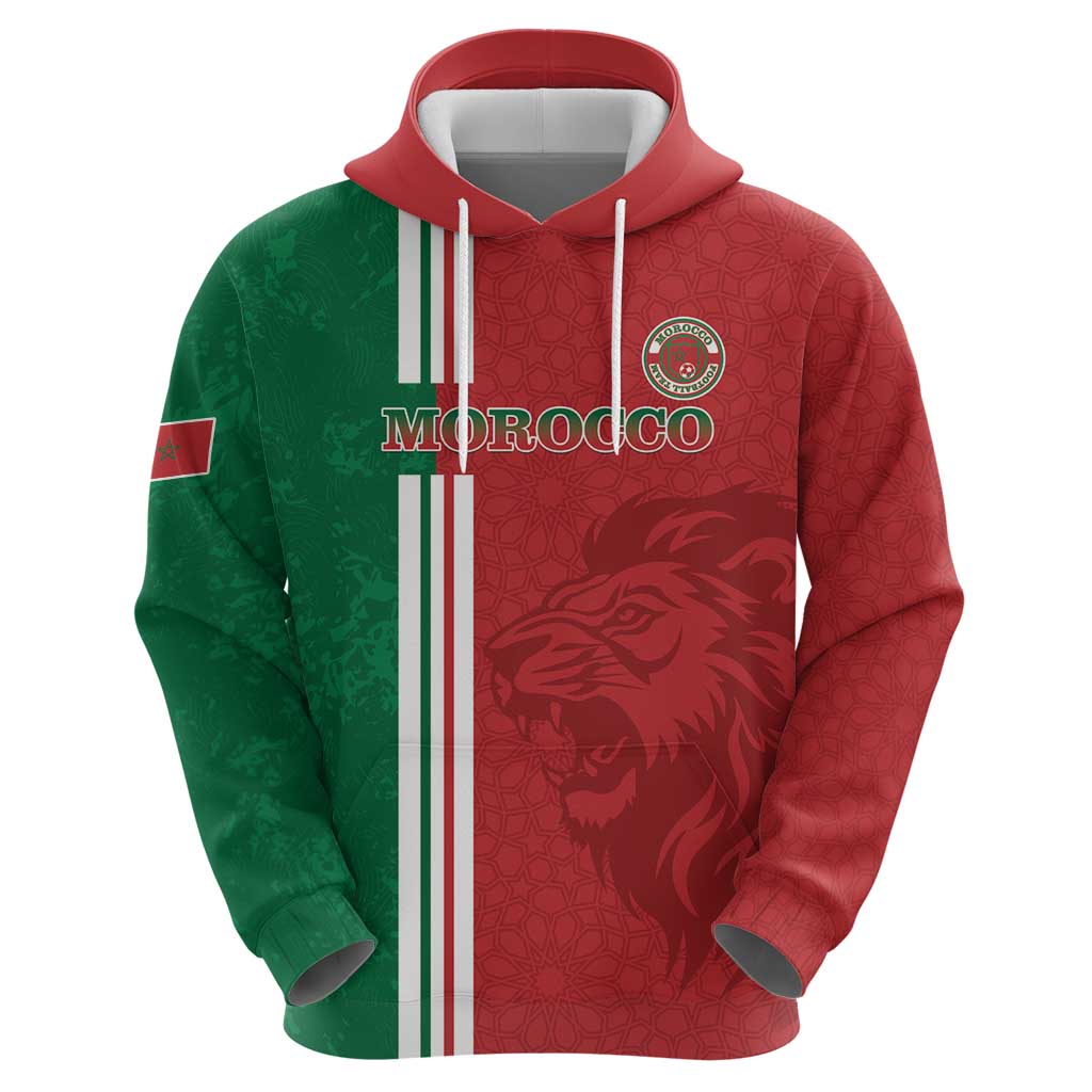 Custom Morocco Football Hoodie Go Atlas Lions - Wonder Print Shop