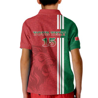 Custom Morocco Football Kid Polo Shirt Go Atlas Lions - Wonder Print Shop