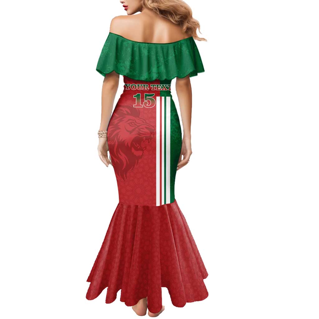 Custom Morocco Football Mermaid Dress Go Atlas Lions - Wonder Print Shop