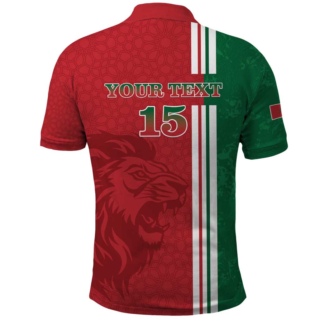 Custom Morocco Football Polo Shirt Go Atlas Lions - Wonder Print Shop