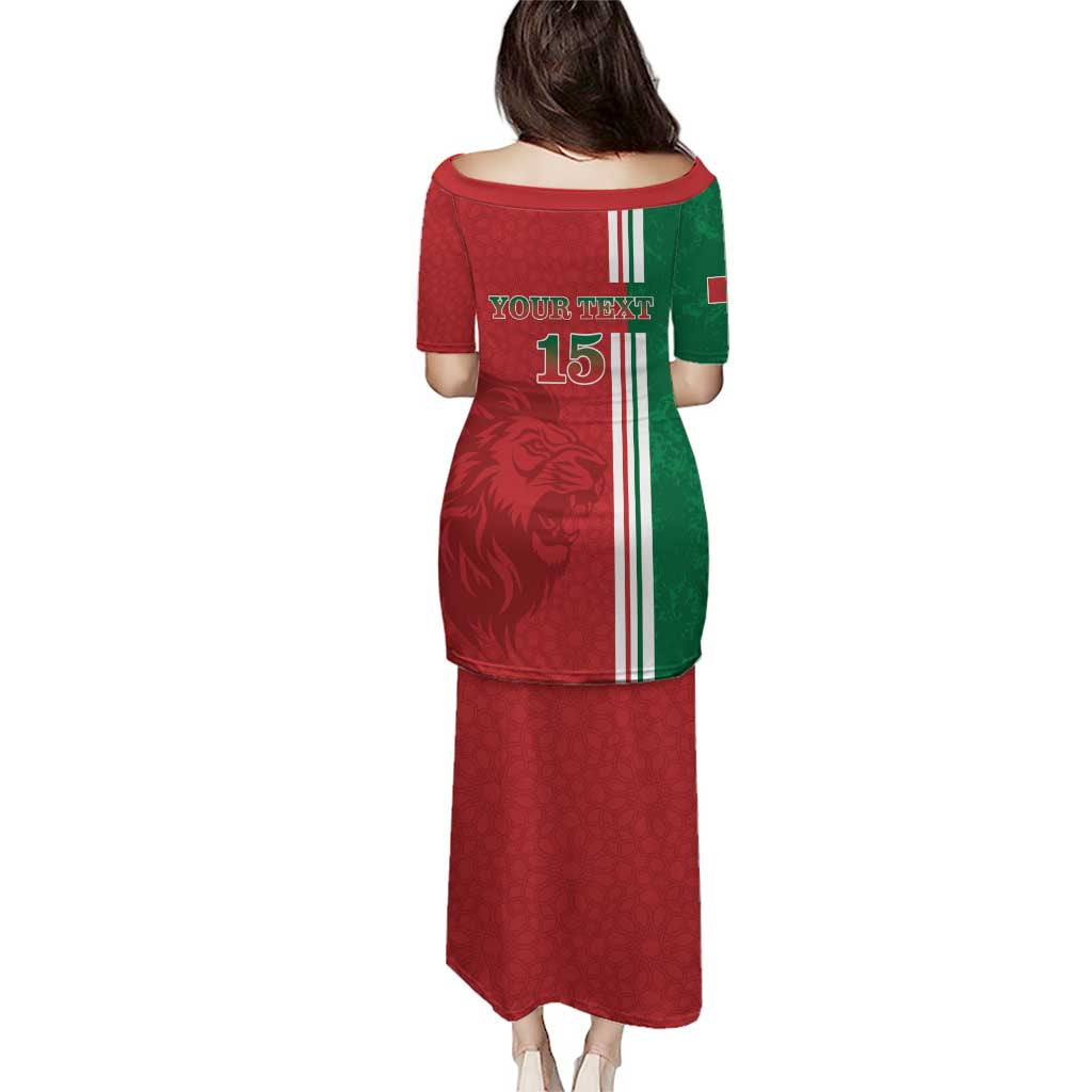 Custom Morocco Football Puletasi Go Atlas Lions - Wonder Print Shop