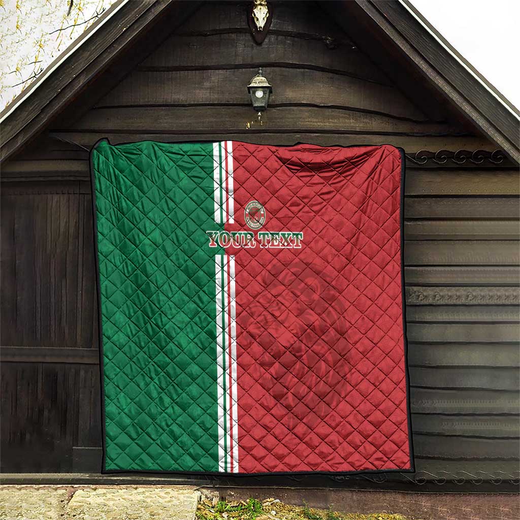 Custom Morocco Football Quilt Go Atlas Lions - Wonder Print Shop