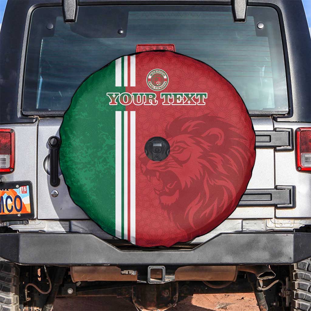 Custom Morocco Football Spare Tire Cover Go Atlas Lions - Wonder Print Shop