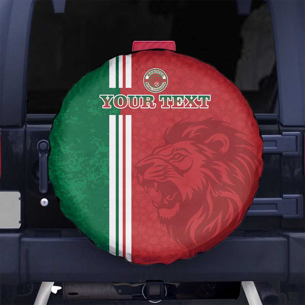 Custom Morocco Football Spare Tire Cover Go Atlas Lions - Wonder Print Shop