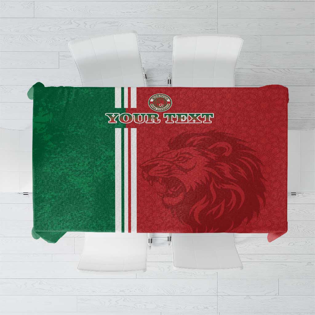 Custom Morocco Football Tablecloth Go Atlas Lions - Wonder Print Shop