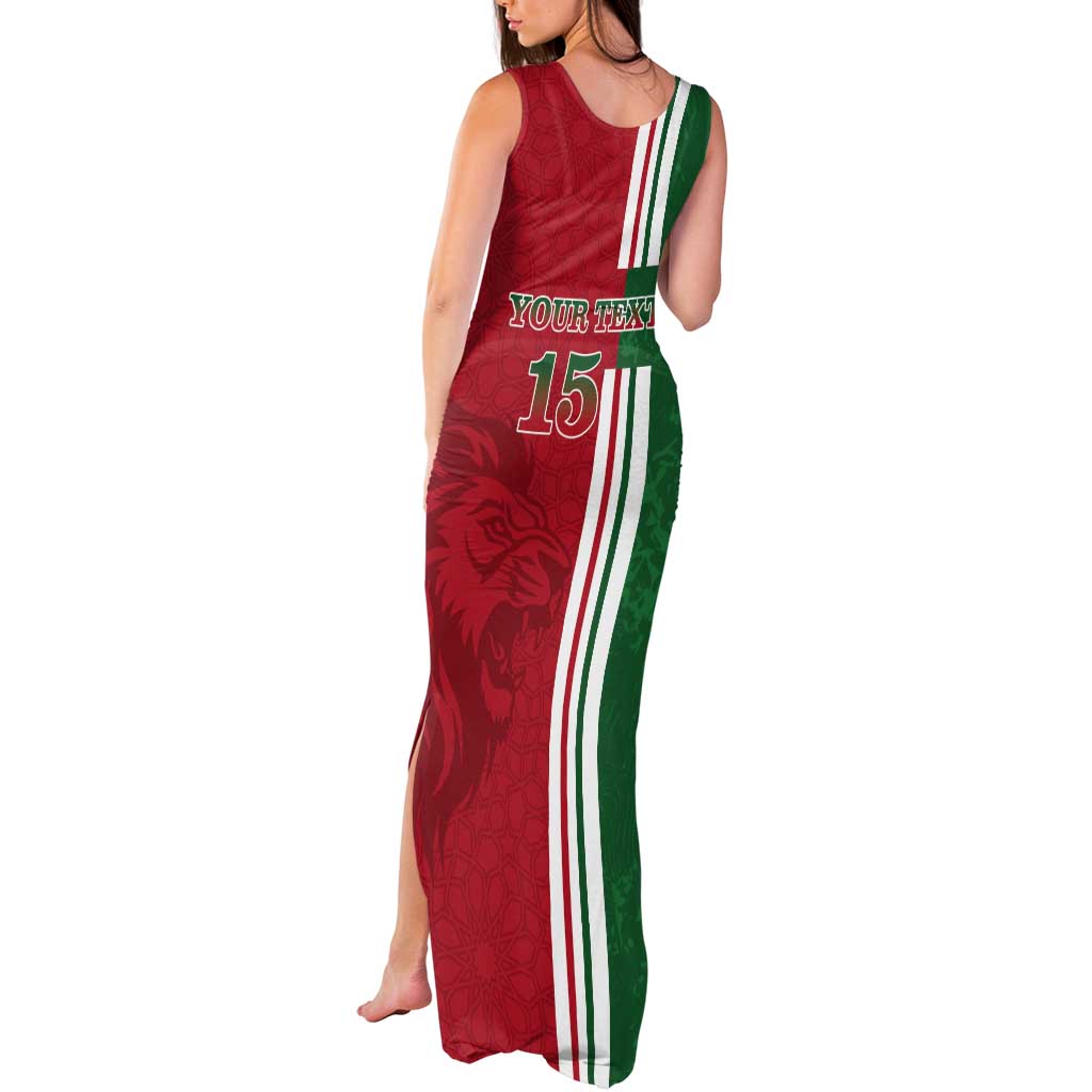 Custom Morocco Football Tank Maxi Dress Go Atlas Lions - Wonder Print Shop
