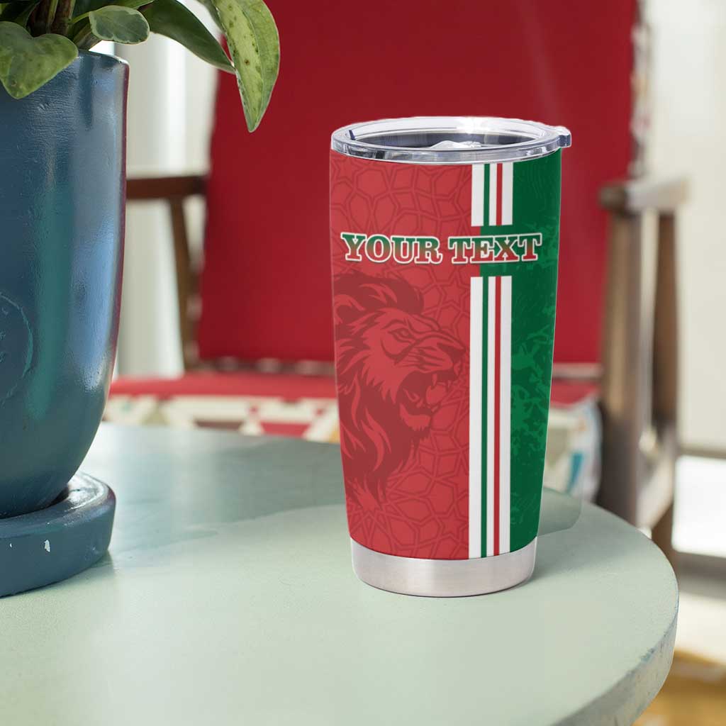Custom Morocco Football Tumbler Cup Go Atlas Lions - Wonder Print Shop