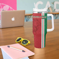 Custom Morocco Football Tumbler With Handle Go Atlas Lions - Wonder Print Shop