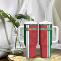 Custom Morocco Football Tumbler With Handle Go Atlas Lions - Wonder Print Shop