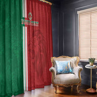 Custom Morocco Football Window Curtain Go Atlas Lions - Wonder Print Shop