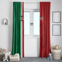 Custom Morocco Football Window Curtain Go Atlas Lions - Wonder Print Shop