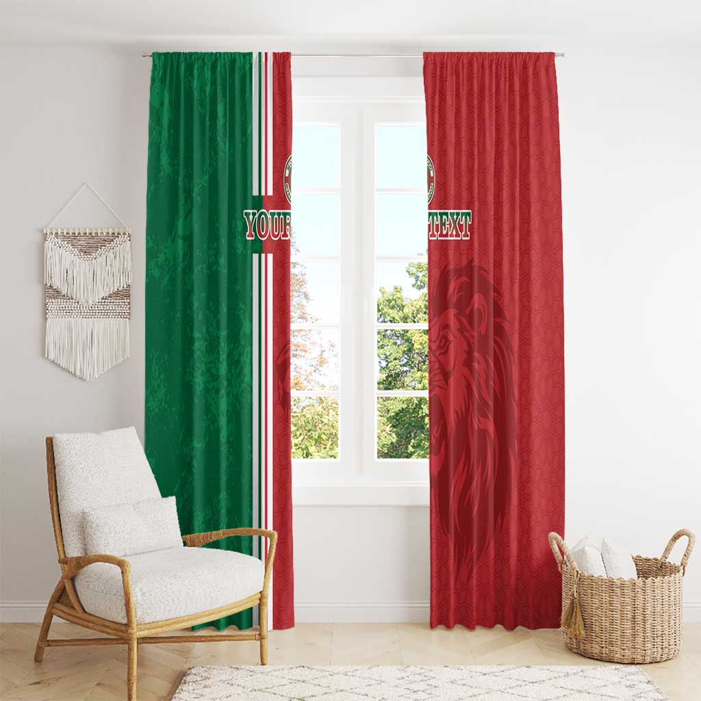 Custom Morocco Football Window Curtain Go Atlas Lions - Wonder Print Shop